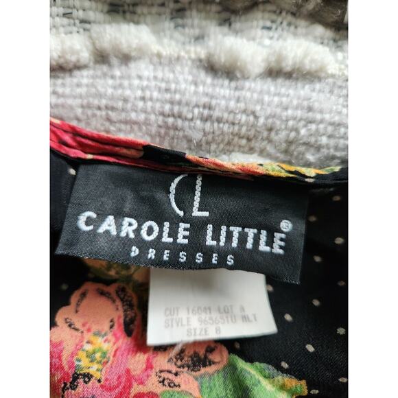 Carol Little Ruffle black & pink colorful floral polka-dot Dress 8 - Picture 9 of 9